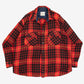 MEN'S VINTAGE 1990S WOOL STYLE CHECKED FLANNEL SHIRT - X-LARGE