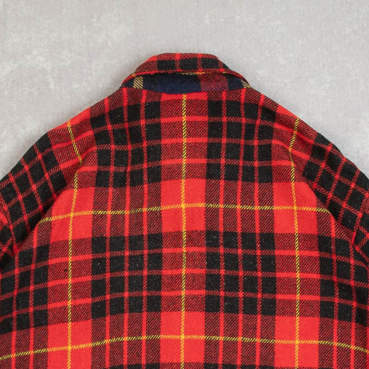 MEN'S VINTAGE 1990S WOOL STYLE CHECKED FLANNEL SHIRT - X-LARGE