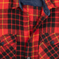 MEN'S VINTAGE 1990S WOOL STYLE CHECKED FLANNEL SHIRT - X-LARGE