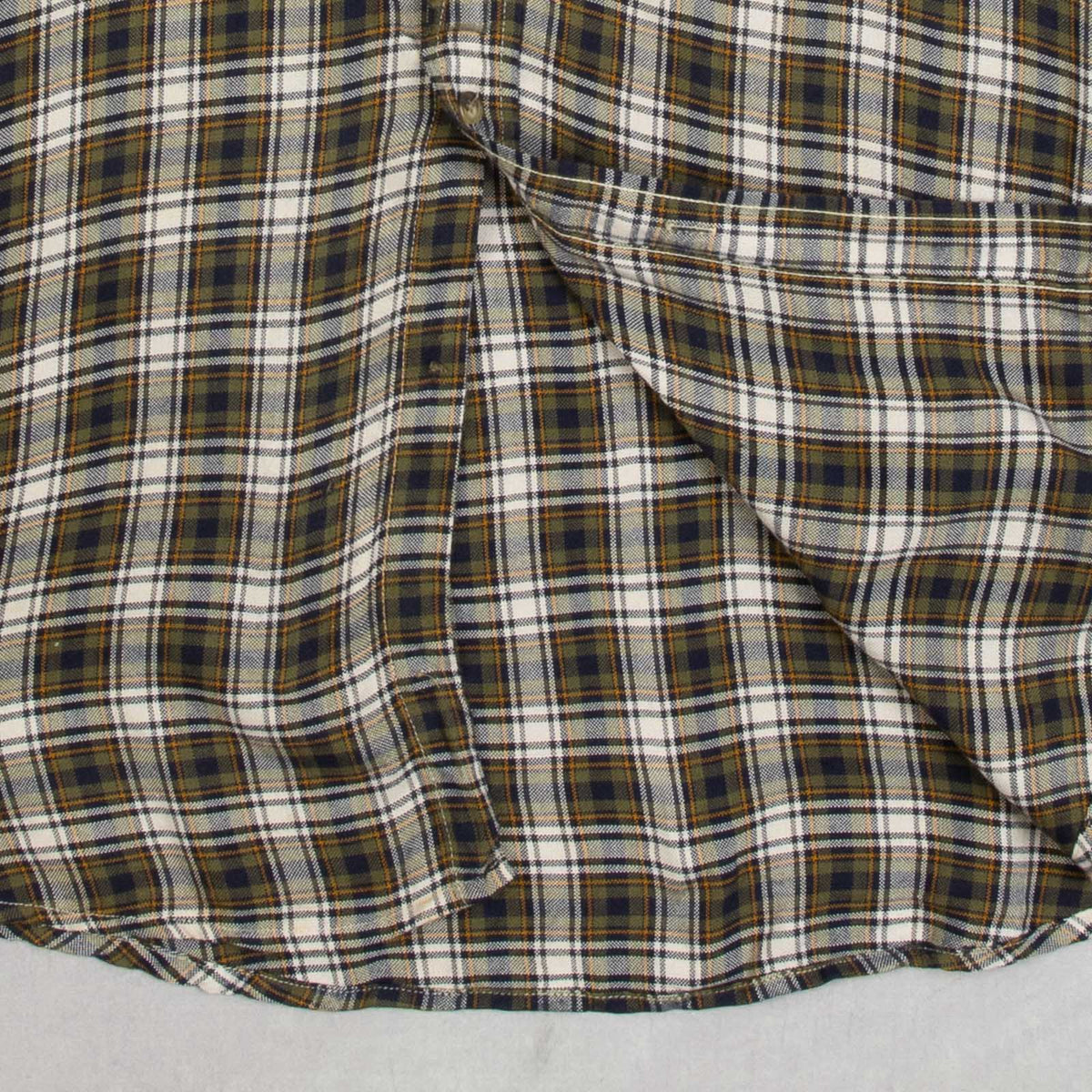 MEN'S VINTAGE 1990S WOOL STYLE CHECKED FLANNEL SHIRT - LARGE