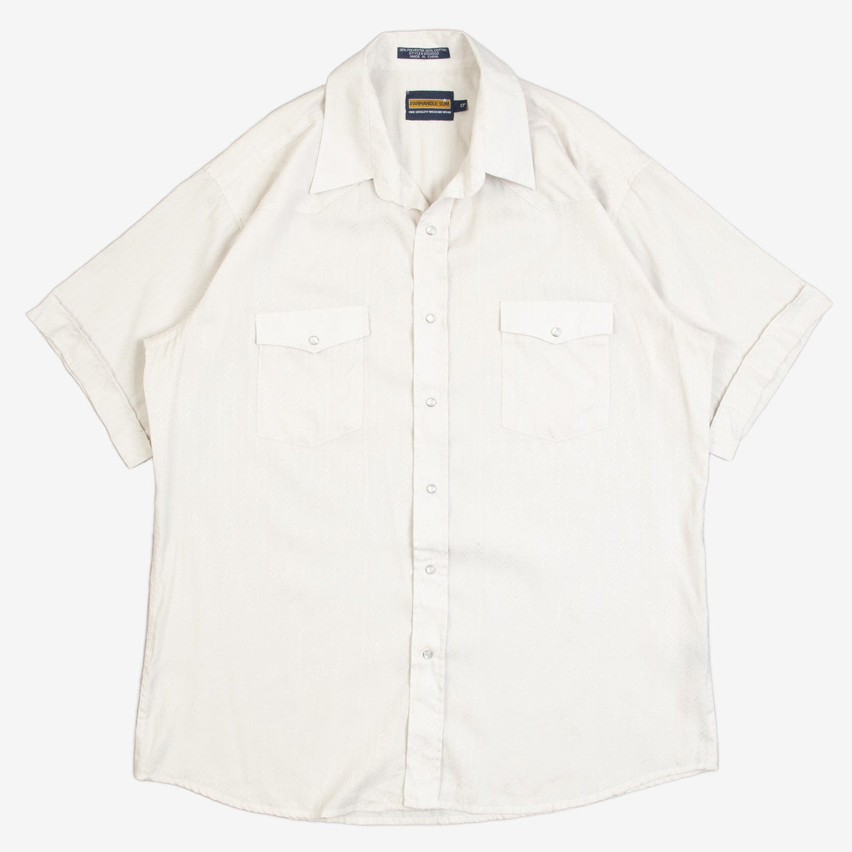 MEN'S VINTAGE 1990S WESTERN SHORT SLEEVE SHIRT - LARGE