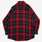 MEN'S VINTAGE 1980S WOOL CHECKED FLANNEL SHIRT - LARGE