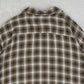 MEN'S VINTAGE 1990S WOOL STYLE CHECKED FLANNEL SHIRT - LARGE