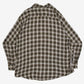 MEN'S VINTAGE 1990S WOOL STYLE CHECKED FLANNEL SHIRT - LARGE