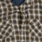 MEN'S VINTAGE 1990S WOOL STYLE CHECKED FLANNEL SHIRT - LARGE