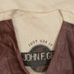 MEN'S VINTAGE 1990S LEATHER VEST JACKET - LARGE