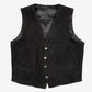 MEN'S VINTAGE 1990S SUEDE LEATHER VEST JACKET - MEDIUM