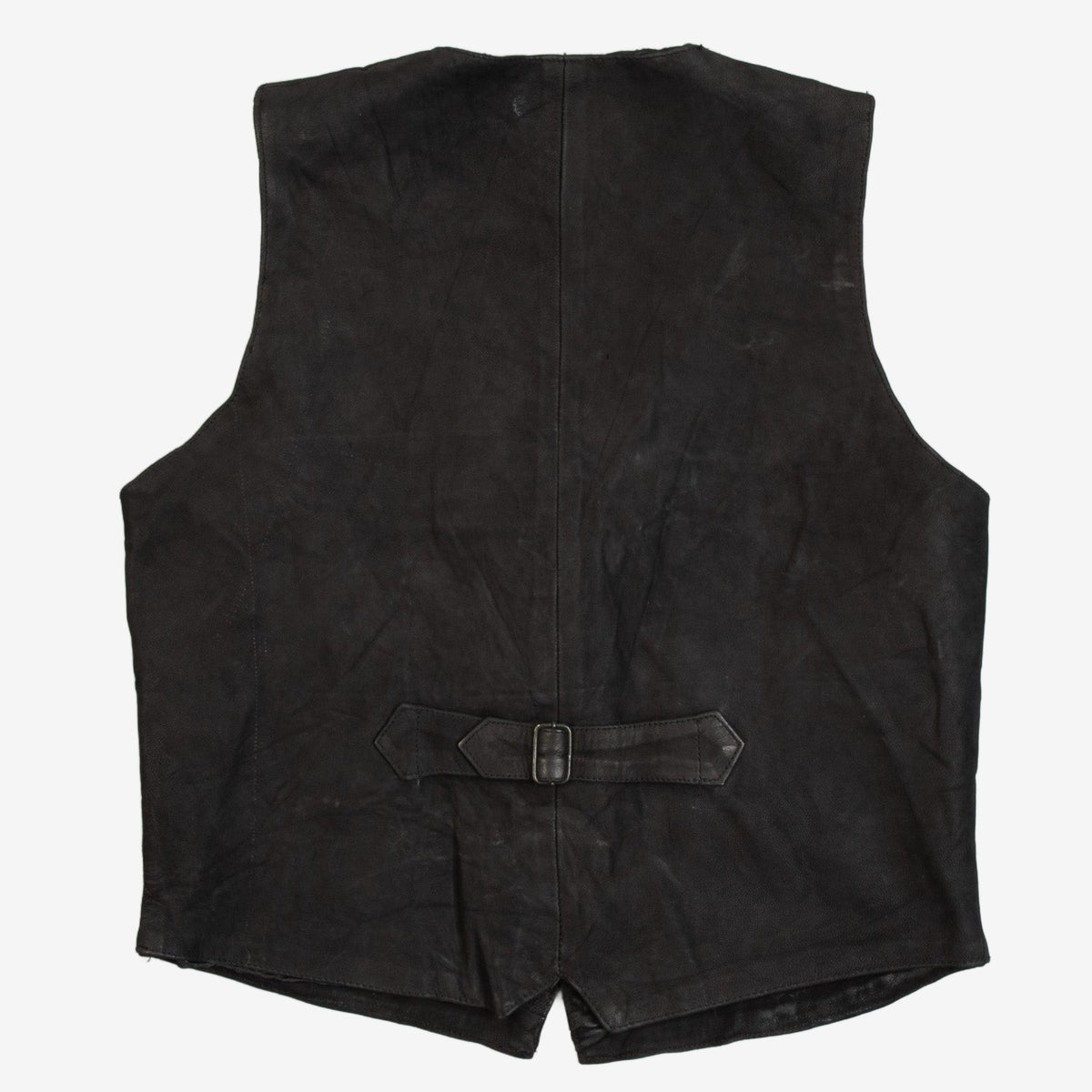 MEN'S VINTAGE 1990S SUEDE LEATHER VEST JACKET - MEDIUM