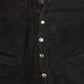 MEN'S VINTAGE 1990S SUEDE LEATHER VEST JACKET - MEDIUM