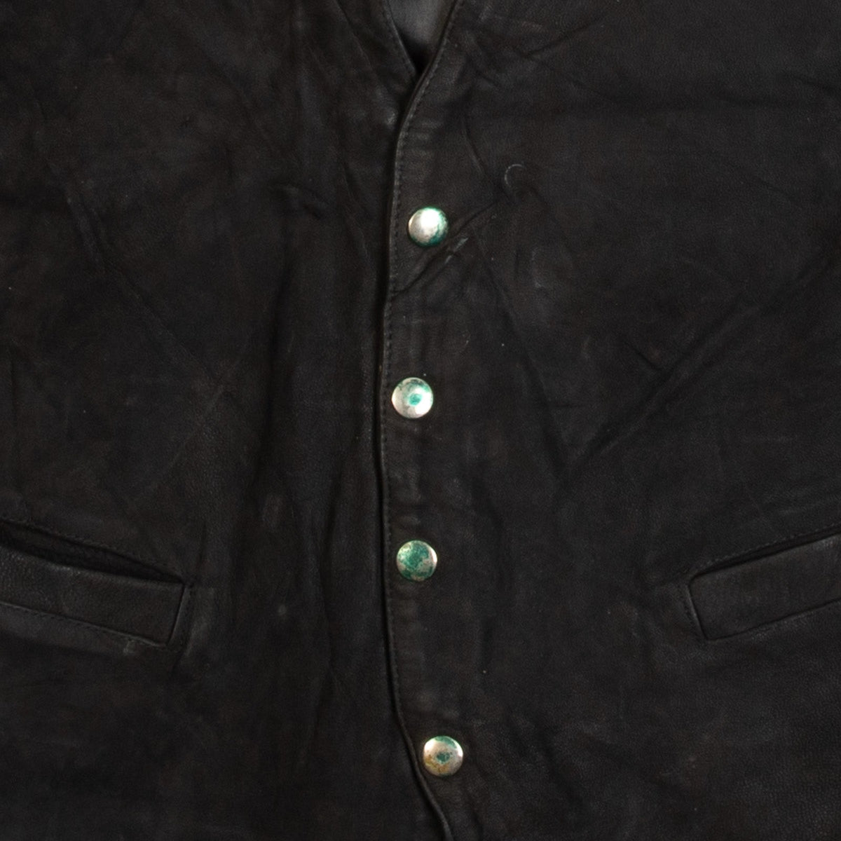 MEN'S VINTAGE 1990S SUEDE LEATHER VEST JACKET - MEDIUM