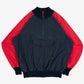 MEN'S VINTAGE 1980S RAGLAN HALF ZIP JACKET - X-LARGE