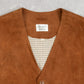 MEN'S VINTAGE 1990S SUEDE LEATHER VEST JACKET - MEDIUM