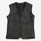 MEN'S VINTAGE 1990S LEATHER VEST JACKET - SMALL