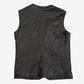 MEN'S VINTAGE 1990S LEATHER VEST JACKET - SMALL