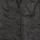 MEN'S VINTAGE 1990S LEATHER VEST JACKET - SMALL