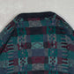 WOMEN'S VINTAGE 1980S PATTERNED KNITTED JUMPER - X-LARGE