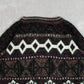 MEN'S VINTAGE 1990S PATTERNED KNITTED JUMPER - LARGE