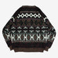 MEN'S VINTAGE 1990S PATTERNED KNITTED JUMPER - LARGE