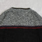 MEN'S VINTAGE 1980S U.S POLO ASSN. LEATHER PATCH PATTERNED KNITTED JUMPER - X-LARGE