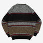 MEN'S VINTAGE 1980S U.S POLO ASSN. LEATHER PATCH PATTERNED KNITTED JUMPER - X-LARGE