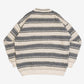 MEN'S VINTAGE 1990S STRIPED PATTERNED KNITTED JUMPER - X-LARGE