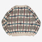 MEN'S VINTAGE 1990S CHECKED PATTERNED KNITTED JUMPER - SMALL