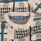 MEN'S VINTAGE 1990S CHECKED PATTERNED KNITTED JUMPER - SMALL