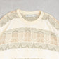 MEN'S VINTAGE 1990S STRUCTURED PATTERNED KNITTED JUMPER - XX-LARGE
