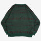 MEN'S VINTAGE 1990S PATTERNED KNITTED JUMPER - LARGE