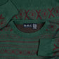 MEN'S VINTAGE 1990S PATTERNED KNITTED JUMPER - LARGE
