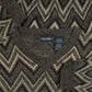 MEN'S VINTAGE 1990S CHEVRON PATTERNED KNITTED JUMPER - LARGE