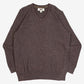 MEN'S VINTAGE 1990S V-NECK KNITTED JUMPER - LARGE