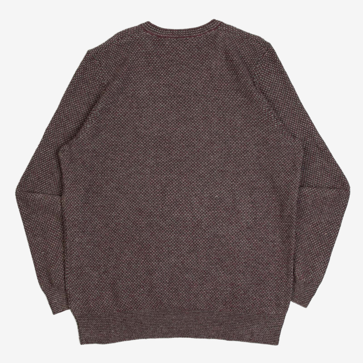 MEN'S VINTAGE 1990S V-NECK KNITTED JUMPER - LARGE