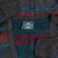 MEN'S VINTAGE 1990S CHECKED PATTERNED KNITTED CARDIGAN - LARGE