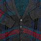 MEN'S VINTAGE 1990S CHECKED PATTERNED KNITTED CARDIGAN - LARGE