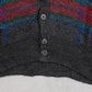 MEN'S VINTAGE 1990S CHECKED PATTERNED KNITTED CARDIGAN - LARGE