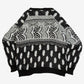 MEN'S VINTAGE 1980S PATTERNED V-NECK KNITTED JUMPER - MEDIUM
