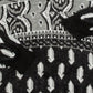 MEN'S VINTAGE 1980S PATTERNED V-NECK KNITTED JUMPER - MEDIUM
