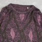 MEN'S VINTAGE 1990S PATTERNED KNITTED JUMPER - MEDIUM