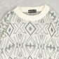 MEN'S VINTAGE 1990S PATTERNED KNITTED JUMPER - LARGE