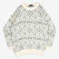 MEN'S VINTAGE 1990S PATTERNED KNITTED JUMPER - LARGE
