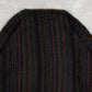 MEN'S VINTAGE 1990S BNWT STRIPED HENLEY KNITTED JUMPER - LARGE