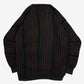 MEN'S VINTAGE 1990S BNWT STRIPED HENLEY KNITTED JUMPER - LARGE