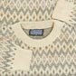 MEN'S VINTAGE 1990S STRIPED PATTERNED KNITTED JUMPER - LARGE