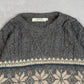 MEN'S VINTAGE 1990S STRUCTURED PATTERNED KNITTED JUMPER - LARGE