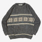 MEN'S VINTAGE 1990S STRUCTURED PATTERNED KNITTED JUMPER - LARGE