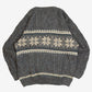 MEN'S VINTAGE 1990S STRUCTURED PATTERNED KNITTED JUMPER - LARGE