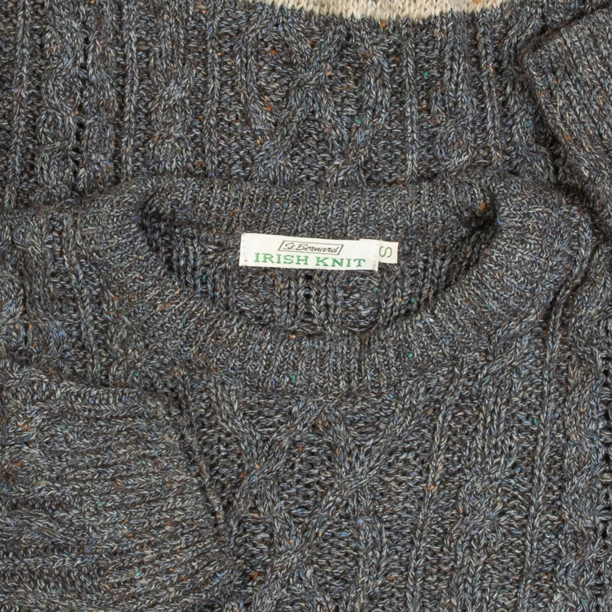 MEN'S VINTAGE 1990S STRUCTURED PATTERNED KNITTED JUMPER - LARGE