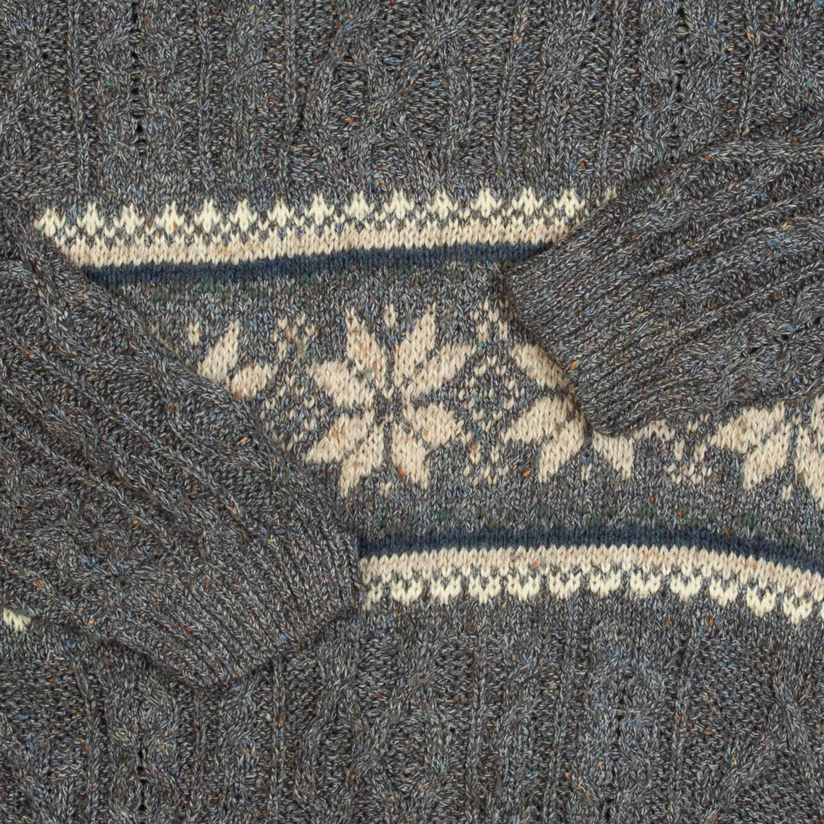 MEN'S VINTAGE 1990S STRUCTURED PATTERNED KNITTED JUMPER - LARGE
