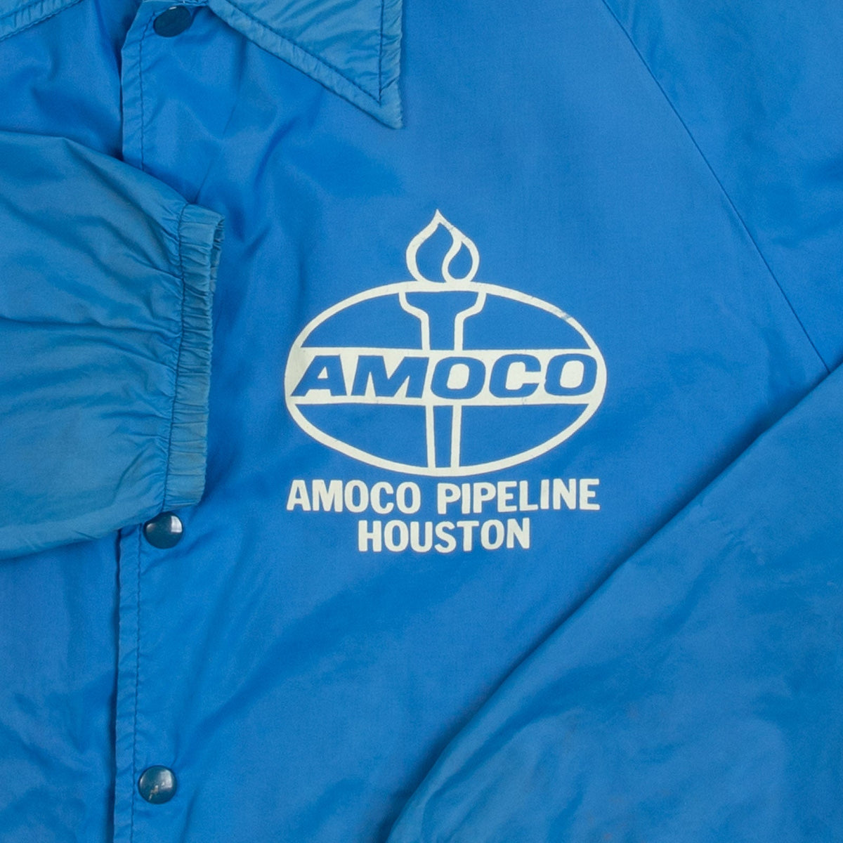 MEN'S VINTAGE 1980S AMOCO COACH JACKET - X-LARGE